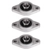 3pcs Flange Ball Bearings KFL08 Mount Bearings Flange Pillow Block