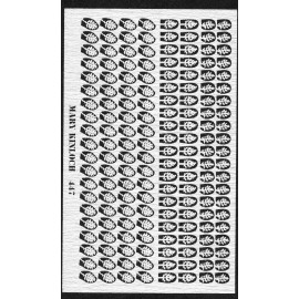 Dollhouse miniature DIY laser cut Quarter scale Dusty Miller Leaves #447