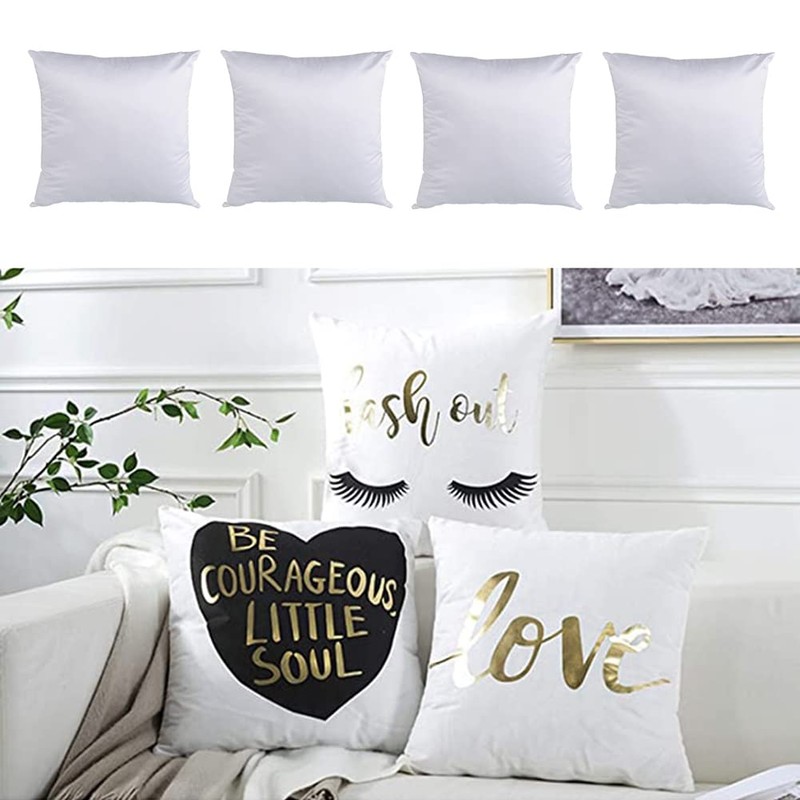 40X40 White Plain Sublimation Blanks Pillow Case Cushion Cover Pillowcase