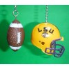 LSU TIGERS FOOTBALL HELMET  & BALL CEILING FAN PULL CHAIN SET
