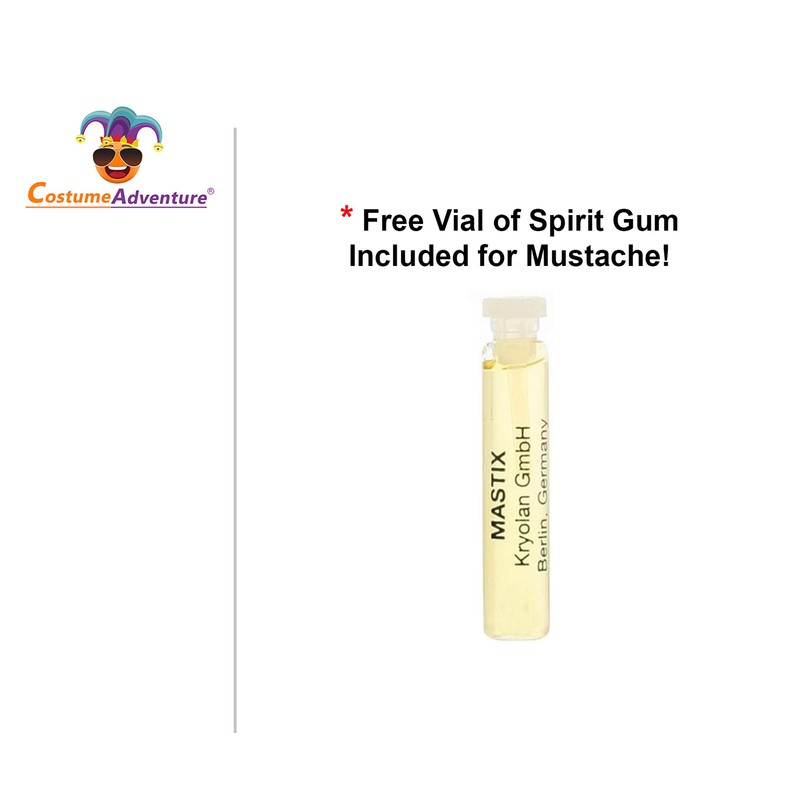 Black 60's Hippie Wig For Men Sonny Wig and Mustache