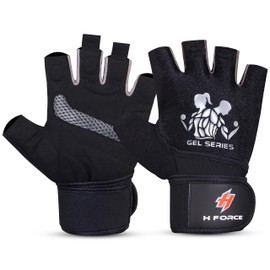 H Force LTD Gym Gloves (Long Wristband, Medium)