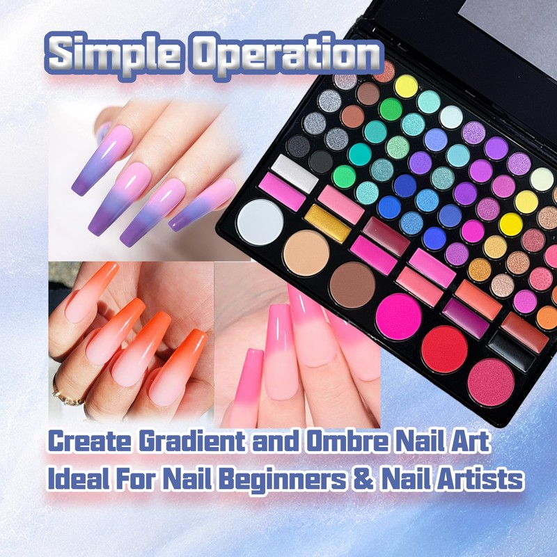 78Colors Pigment Powder for Nails DIY Ombre & Bold Manicure-Set2