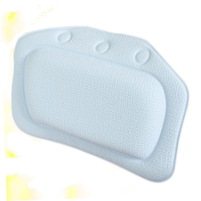 KOMBIUDA PVC Bathtub Pillow Suction Cup Bath Neck Support Spa
