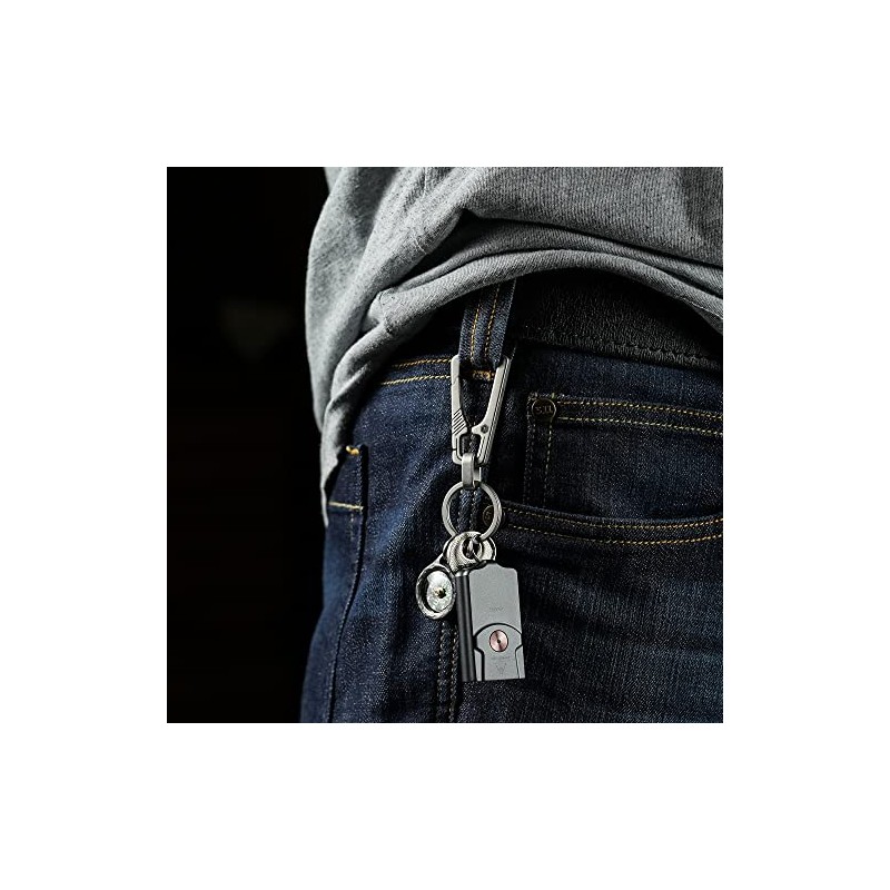KeyUnity - Llavero con mosquetón de Titanio, de liberación rápida