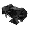 Double Heads Fireplace Fan 6 Blades Thermal Power Black Stove