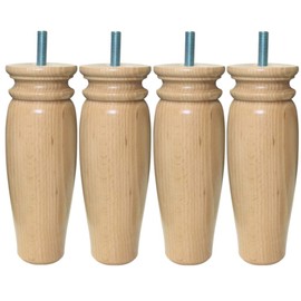Margot Royal Rustic Set of 4 Legs for Wooden Slatted Base 5.5 x 5.5 x 18 cm, Natural Varnished Wood, 5.5 x 5.5 x 18 cm