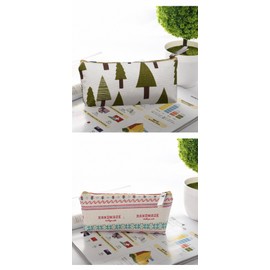 Gifts UK® Wild Animals Forest Whale Hedgehog Polar Bear Pattern Canvas Cute Pencil Cases Cosmetics Make Up Bags Pen Pouches *UK Stock* (Polar Bears)