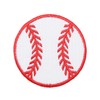 (2-1/4") Baseball - Red/White - Sports - Iron on Applique/Embroidered
