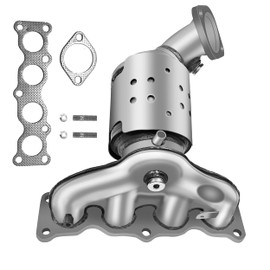 [Front]FortunaFlow Exhaust Manifold Catalytic Converter Compatible with Hyundai Sonata 2016-2019,Kia Optima 2016-2020 2.4L[EPA Compliant high flow standard]