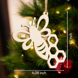 Bee Easter Wooden Ornament with Story Card, Bumble Bee Decorations, Friendship Gifts for Women, Easter Basket Stuffers for Best Friends and Sisters