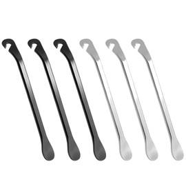 GTNCE 6 Piece Tyre Levers Bicycle, Bicycle Tyre Lever Set, Metal Tyre Lever, Carbon Steel Mounting Lever, Bicycle Tyre Assembly Tool for Road Bikes and Mountain Bikes (Black, Silver)