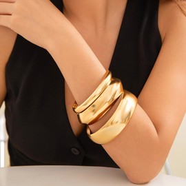Long tiantian Arm Cuff for Women Gold Upper Arm Jewelry Armband Bangles Cuff Bracelets Beach Jewelry Trendy Stuff Gifts