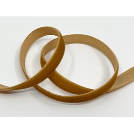 Luxury Velvet Ribbon with Selvedge, 9 mm, 5 m Roll, 33 Colours, Washable, for Gift Wrapping, Decorations, Sewing, Seidenbandweberei Säckingen GmbH (447 Copper (Copper))