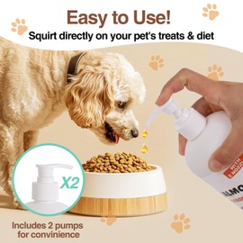 ColEaze Salmon Oil for Dogs (32oz) with 2 Pumps Omega 3 Fish Oil Supplement Skin & Coat Natural EPA DHA Fatty Acids for Dog Fish Oil Supplement