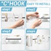 WITHLOC No Hook Shower Curtain with Snap in Liner -