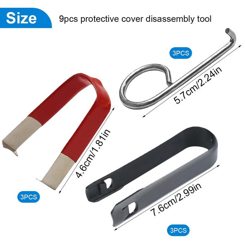 EIHI Pack of 9 Wheel Nut Caps Puller, Wheel Bolt