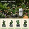 BAHOOMED Solar Frog Garden Statue Outdoor Decor - Resin Frog
