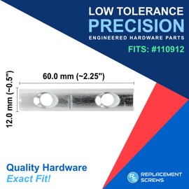 ReplacementScrews Cross Dowel Barrel Nut Compatible with IKEA 110912 (EKEDALEN, RONNINGE, etc) Zinc Plated Double Assembly Nut (Pack of 4)