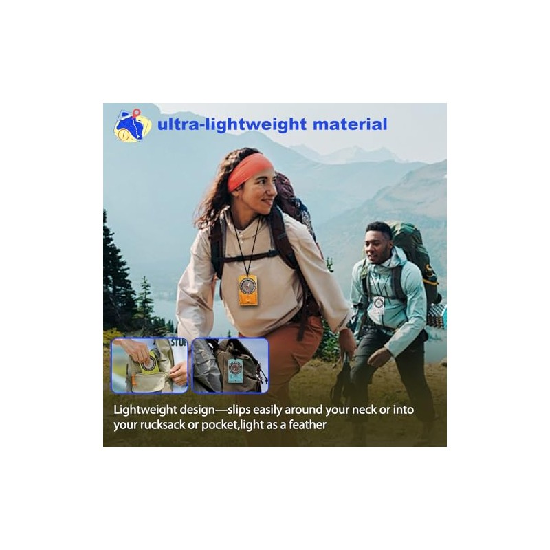 Outdoor Compass with Adjustable Declination, Magnifier, Ruler, Scale, Multifunctional Kids