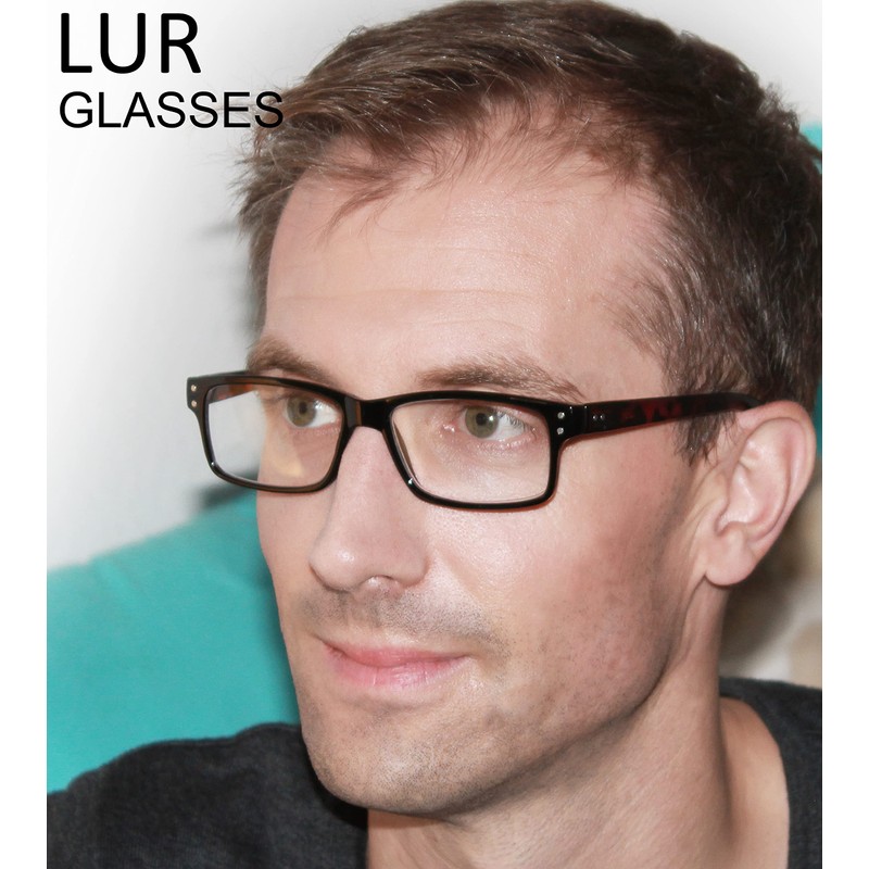 LUR READING GLASSES 6 Pack Spring Hinge Comfort Plastic Readers