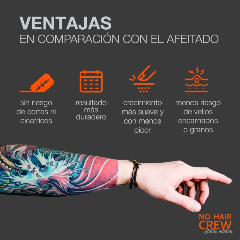 No Hair Crew Tattoo Edition crema depilatoria para cuerpo 200g