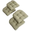 Blazing Needles 19-inch U-Shaped Twill Tufted Dining Chair Cushions (Set