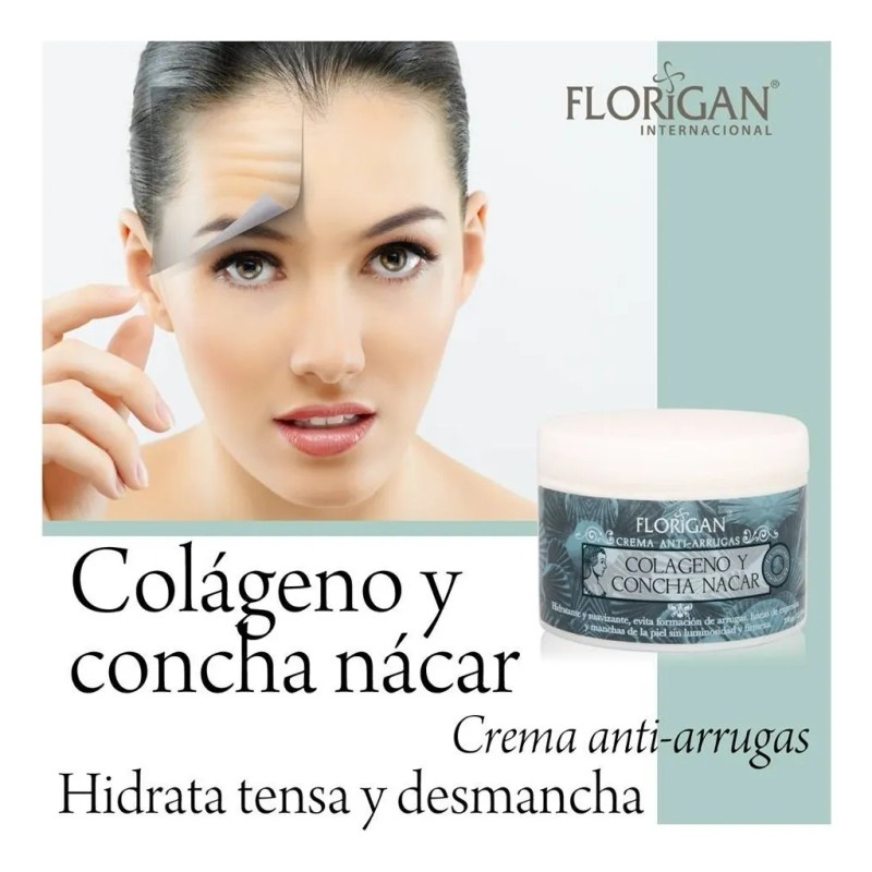 Crema Colágeno Y Concha Nácar 350grs. Florigan® (4 Piezas) Normal