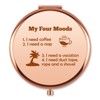 Aerfhhy Emotional Support Coffee Double Sided Compact Makeup Mirror for