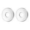 sourcing map 2 Pcs Shower Arm Flange, 0.8"x2.6"x0.3"(21x65x8mm) Stainless Steel