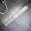Sharp-tec 32 inch Linear Shower Drain, Brushed Rectangular Floor Drain,