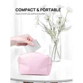 Pluzmecalm 2Pcs 3.34 × 1.99 Inches Silver Ultra Slim Pocket Makeup, Mirror Mini Travel Mirrors for Purse Aluminum,Portable Folding Mirror for Travel Daily Work Business