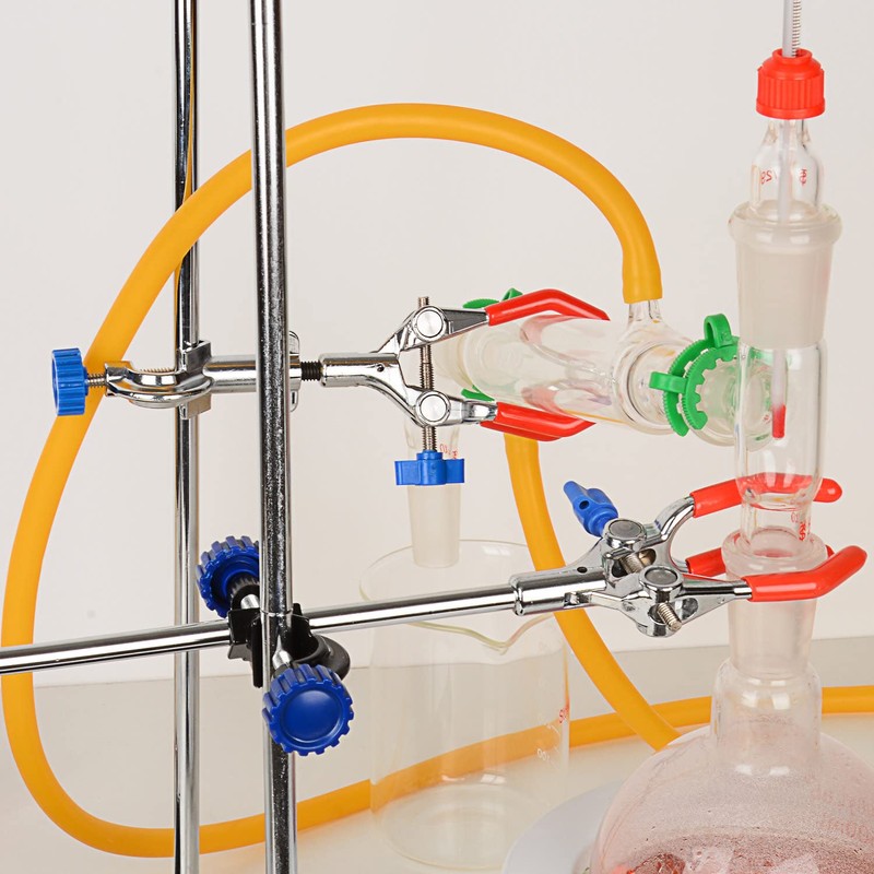FunChem 3 Prong Dual Adjustable Clamp, Lab Clamp 3 Prong