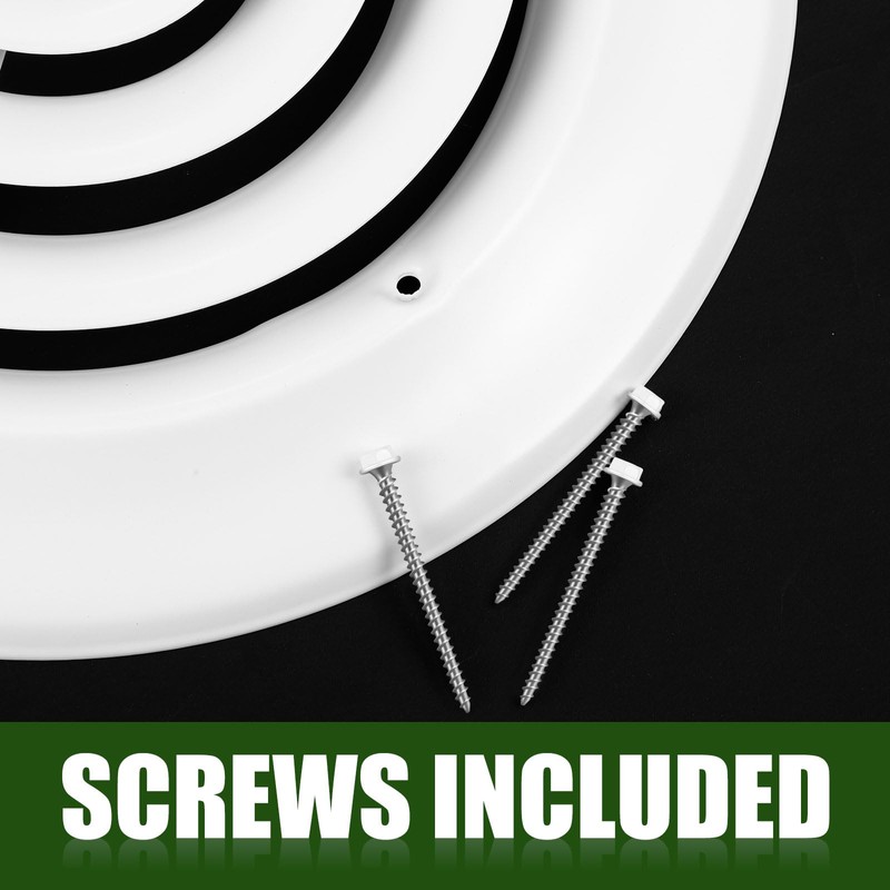 Therwen 1 Piece 8 Inch Round Vent Cover Ceiling Diffuser