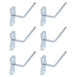 Rannb Pegboard Hooks 3/8" Square Hole Peg Hooks Heavy Duty Metal Steel Suitbale for 1.5" Spaced Pegboards Wall Hooks for Hanging Tools 2.5-inch Length -6pcs