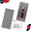 KOTARBAU® Stainless Steel Smoothing Trowel with Toothing 8 x 8