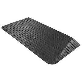 Silver Spring Solid Rubber Threshold Ramp 2-1/2" Rise 1,500 lb. Capacity for Wheelchairs and Power Scooters Indoor Outdoor Use