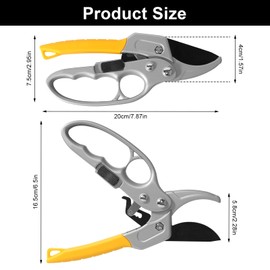 Garden Secateurs Ratchet Secateurs Garden Shears Pruning Scissors Ratchet Pruner Bypass Pruning Shears Garden Pruner Hedge Shears Bypass Secateurs Garden Scissors for Branches Hedges and Flowers