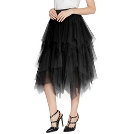 Women's Elastic Waist Tutu Princess Tulle Underskirt Pettiskirt - Petticoat xl