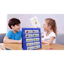 Eamay Desktop Tabletop Pocket Chart, Classroom Double-Side and self-Standing Pocket Chart for Kindergarten, Home Use or Classroom (25 Cards Not Included)