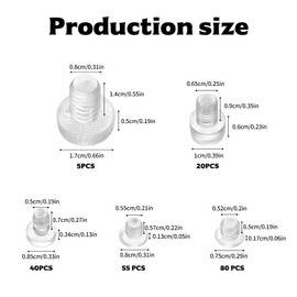 200 Pcs Glass Top Table Bumpers, Transparent Glass Table Top Bumpers, Glass Table Rubber Grippers, Furniture Buffers, Soft Anti-Collision Rubber Buffers for Table Furniture Cabinet Stop Dampers