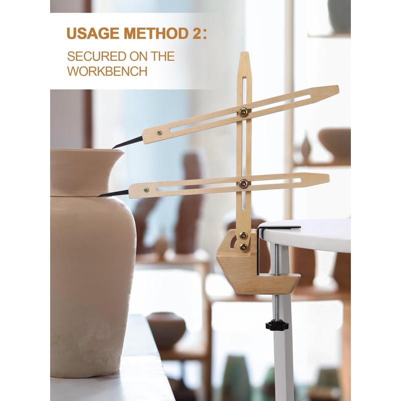 BKALEME Pottery Throwing Gauge, 2 Ways to Install, Compact Clip-on