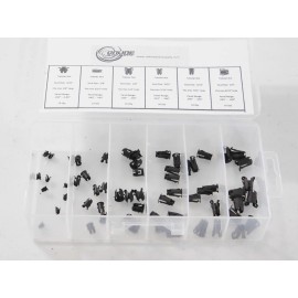 Online Auto Supply 60 pcs 6 Sizes Emblem Script Clips Barrel Tubular Nuts GM GMC Assortment