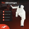 A-Premium Windshield Washer Reservoir with (Washer Pump/Filler Neck/Cap/Hose/Bracket) Compatible with