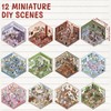 12 Set DIY 3D House Stickers - 3D Miniature Sticker