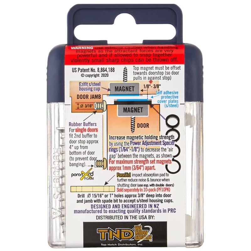 Precision Lock PLS-24 PRO Concealed Magnetic Catch, Silver