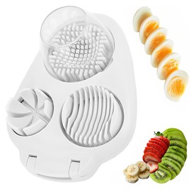 Egg slicer, three-in-one multifunctional egg slicer, and kitchen egg slicer can also cut strawberries, tomatoes, mushrooms and other foods-the perfect kitchen tool for cooking lovers