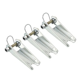 PATIKIL 3 Pcs 50mm Hook Safety Latch Kit Metal Tow Hitch Replacement Clevis Hook Trailer Silver