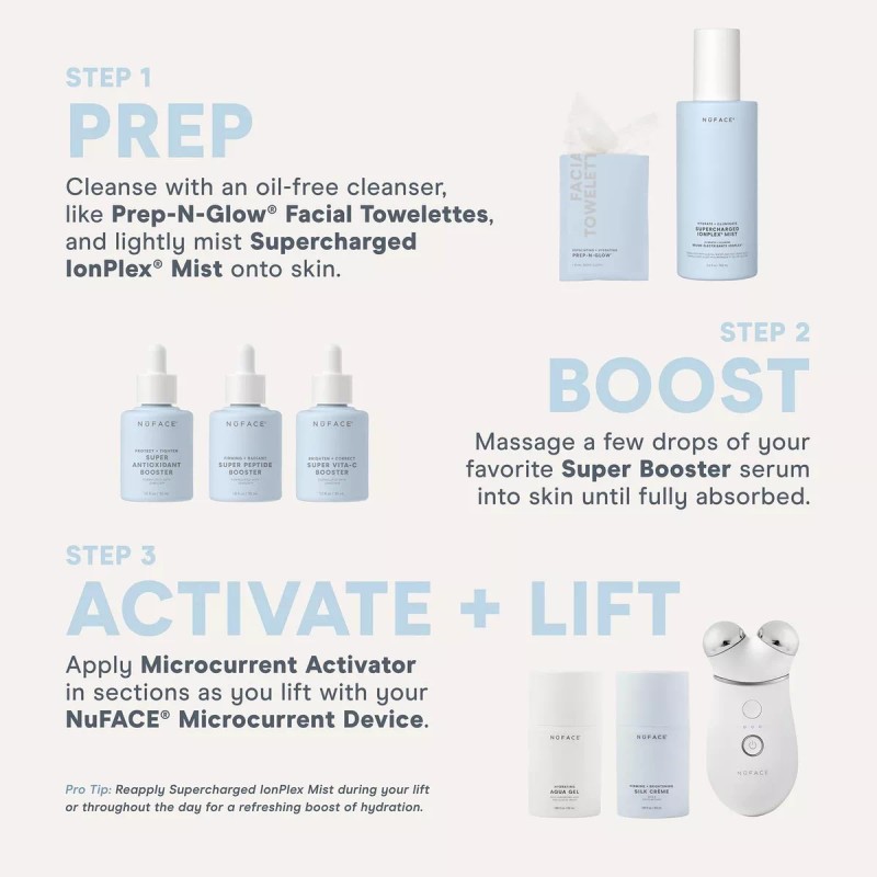 Nuface Activador De Gel Aqua Hidratante, 3.3 Onzas Líquidas Momento