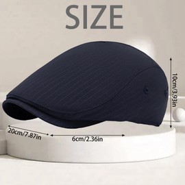 AUNGCSHE 8 Colours Available Flat Cap Men's Beret Cap, Adjustable Beret Cap, Flat Cap Suitable for Everyday Use, Mountaineering, Hiking and Travel, navy, Unit size